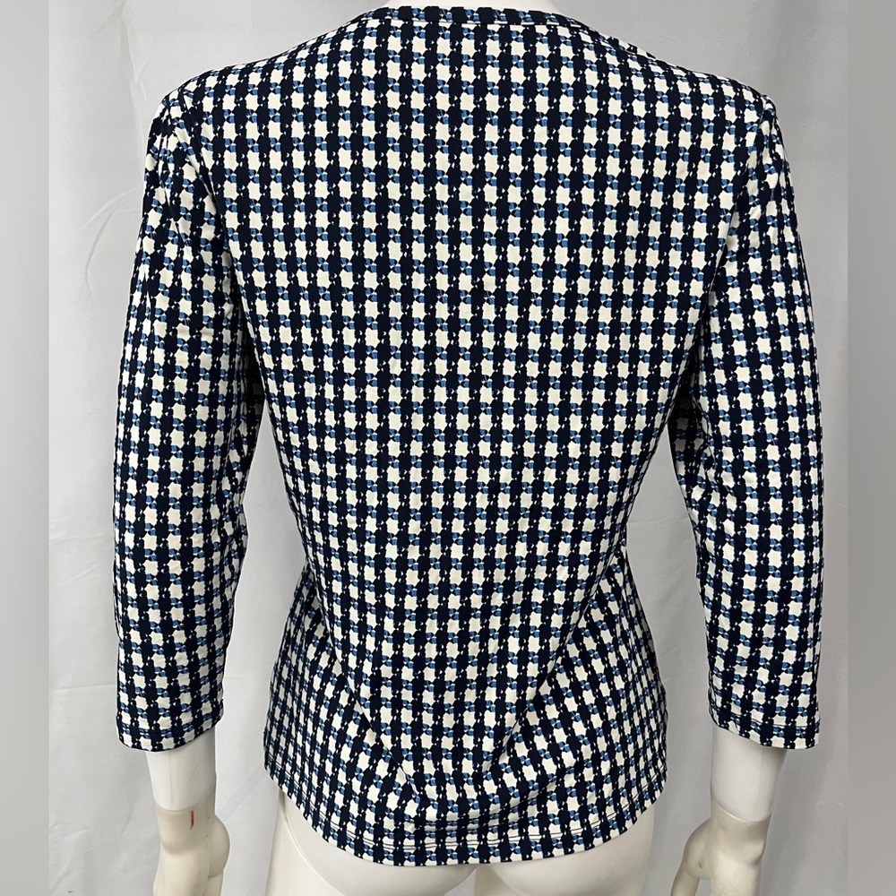 J McLaughlin Rich Classy 3/4 Sleeves Stretch Summer Resort Cruise Tshirt Top M - Picture 5 of 6